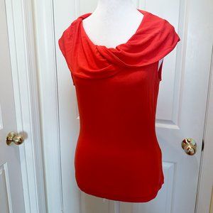 ESCADA Coral Salmon Pink / Scalloped Collar / 34 XS S / EUC / Sleeveless Blouse